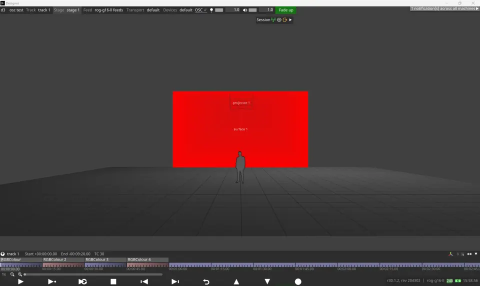  On a hypothetical project a disguise session is running.  