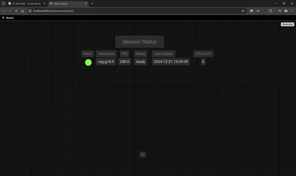  Which means any devices on the local area network can monitor the session status via web browser courtesy of the SP web board.  
