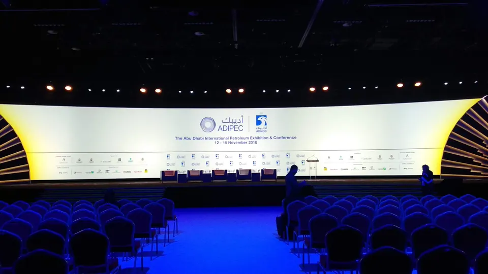 Projection mapping at ADIPEC 2018, Abu Dhabi, run on disguise (d3) media servers