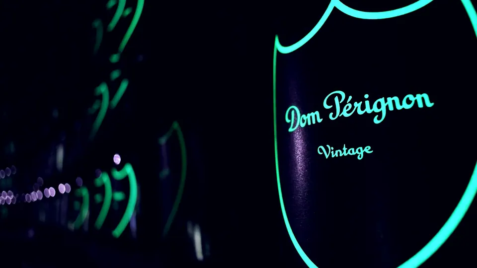 The Dom Pérignon Luminous Wall, a pixel-mapped light installation at Imperial Lounge, Zouk Kuala Lumpur
